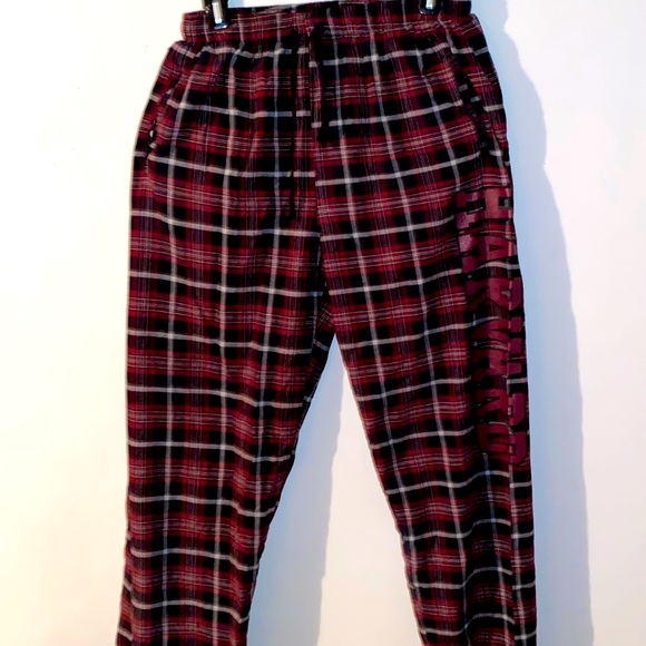 Burgundy and black striped varsity pyjama pants Harvard - Picture 3 of 5